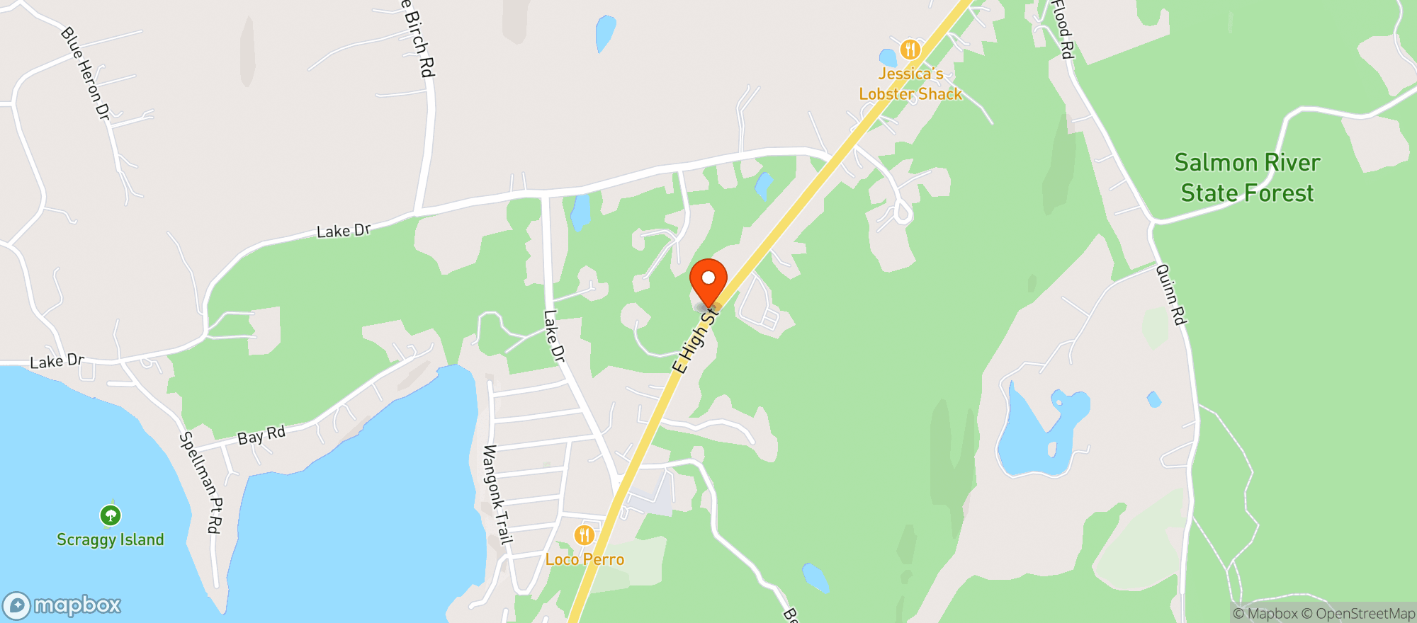 Map showing Cheers Package Store LLC