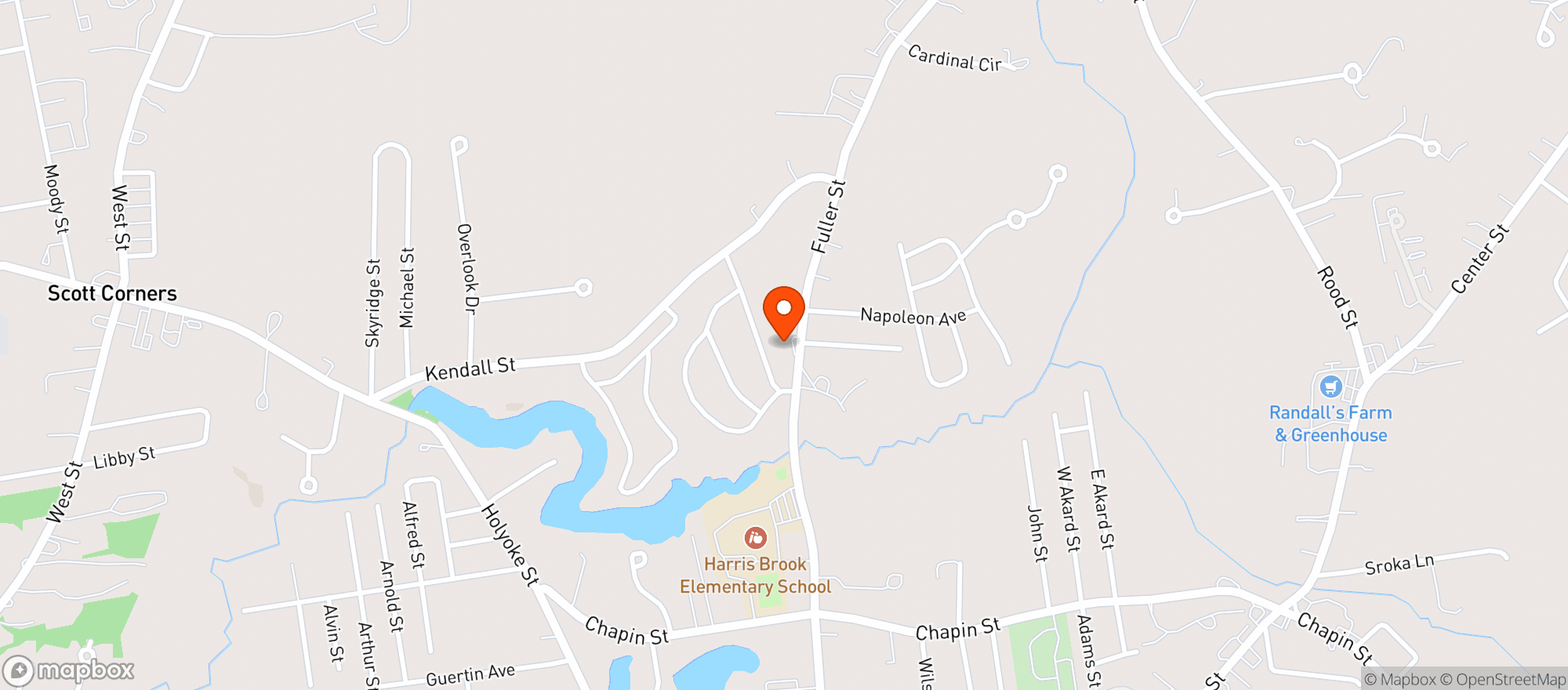 Map showing Our Town Variety