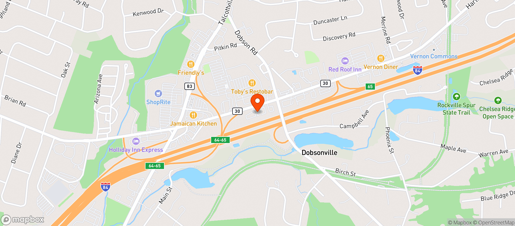 Map showing Rileys Liquor Store