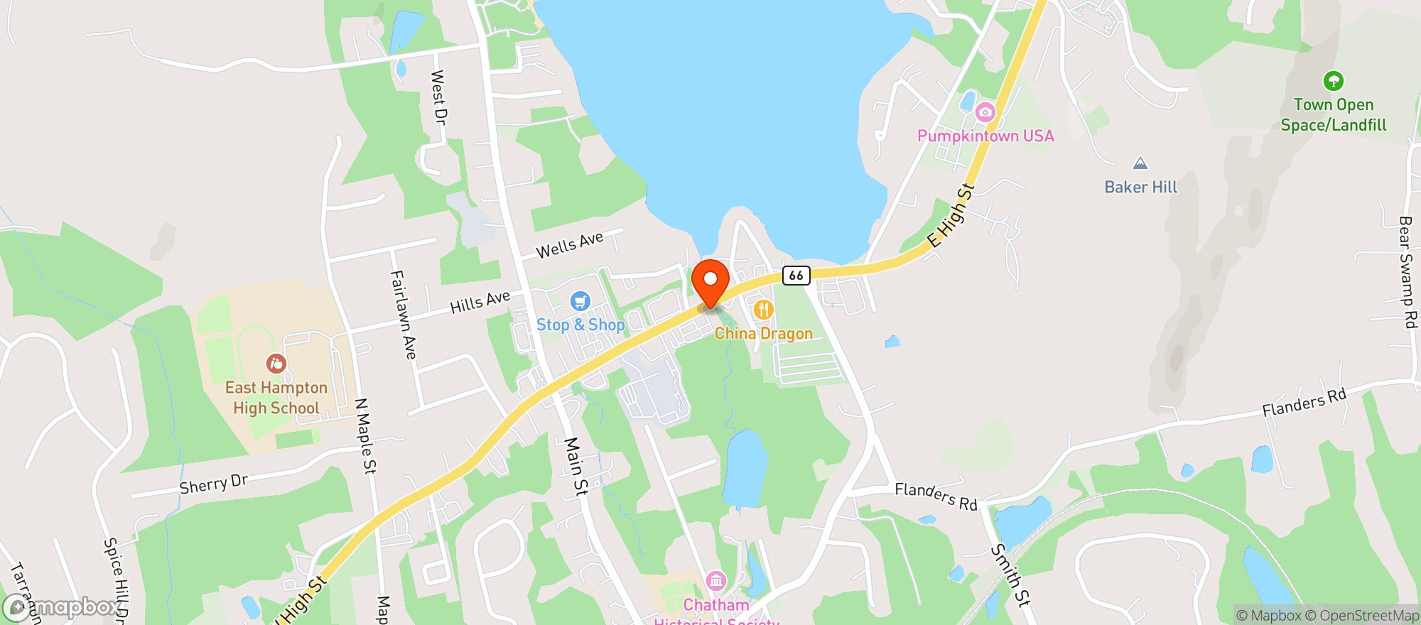 Map showing Belltown Wine & Liquors