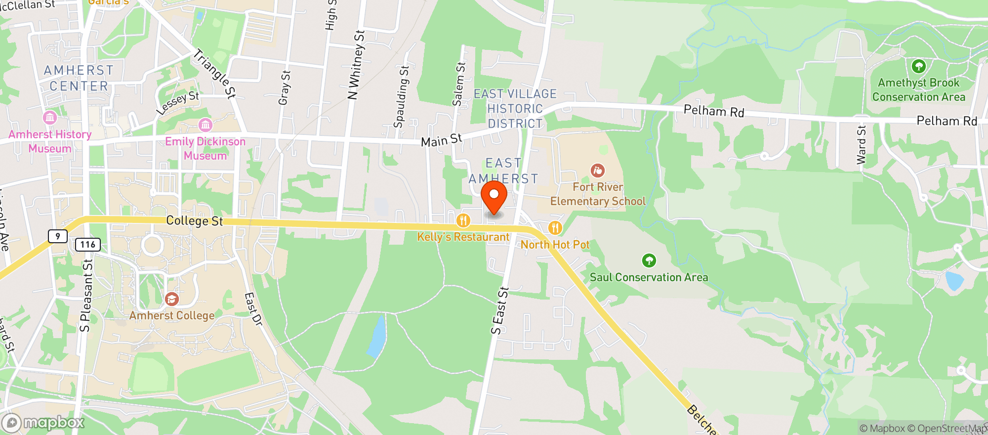 Map showing Spirit Haus