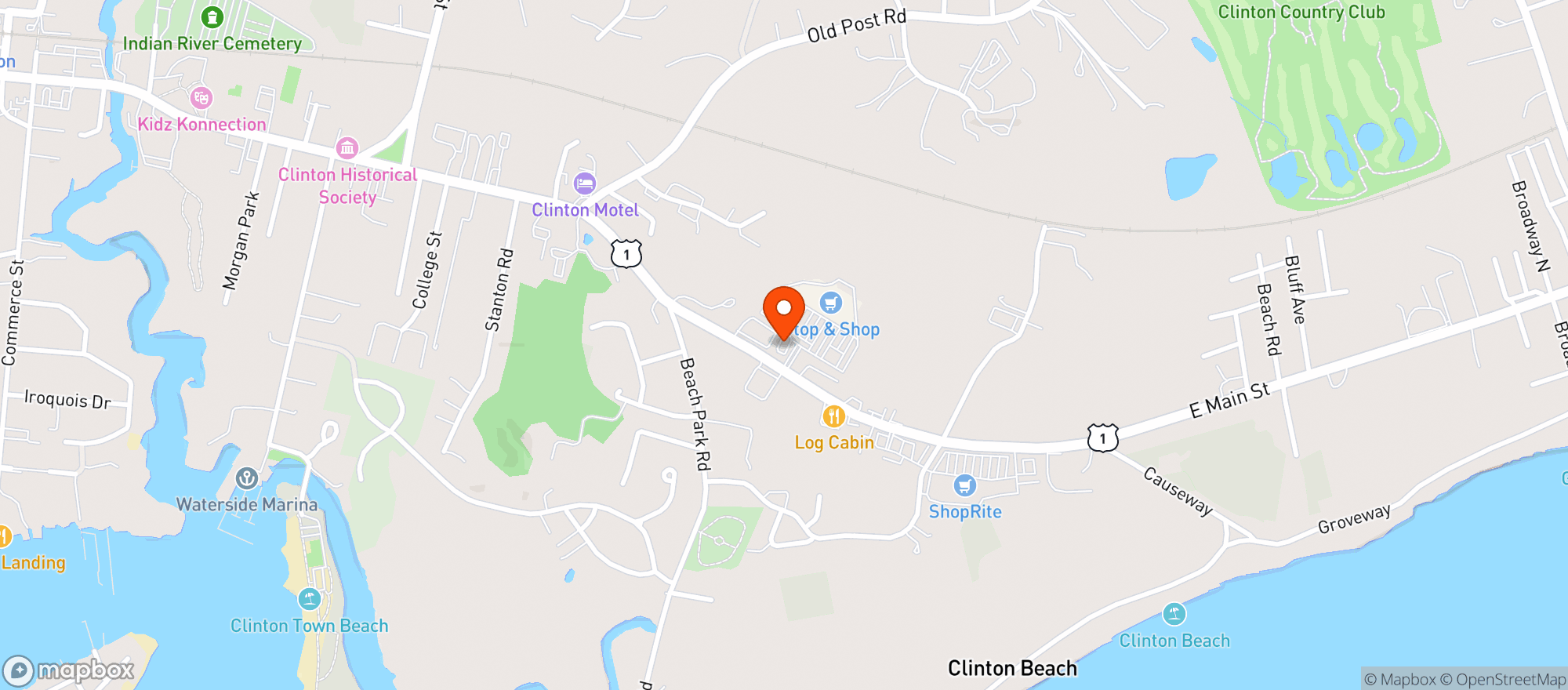 Map showing Stop & Shop - 0652 - Clinton