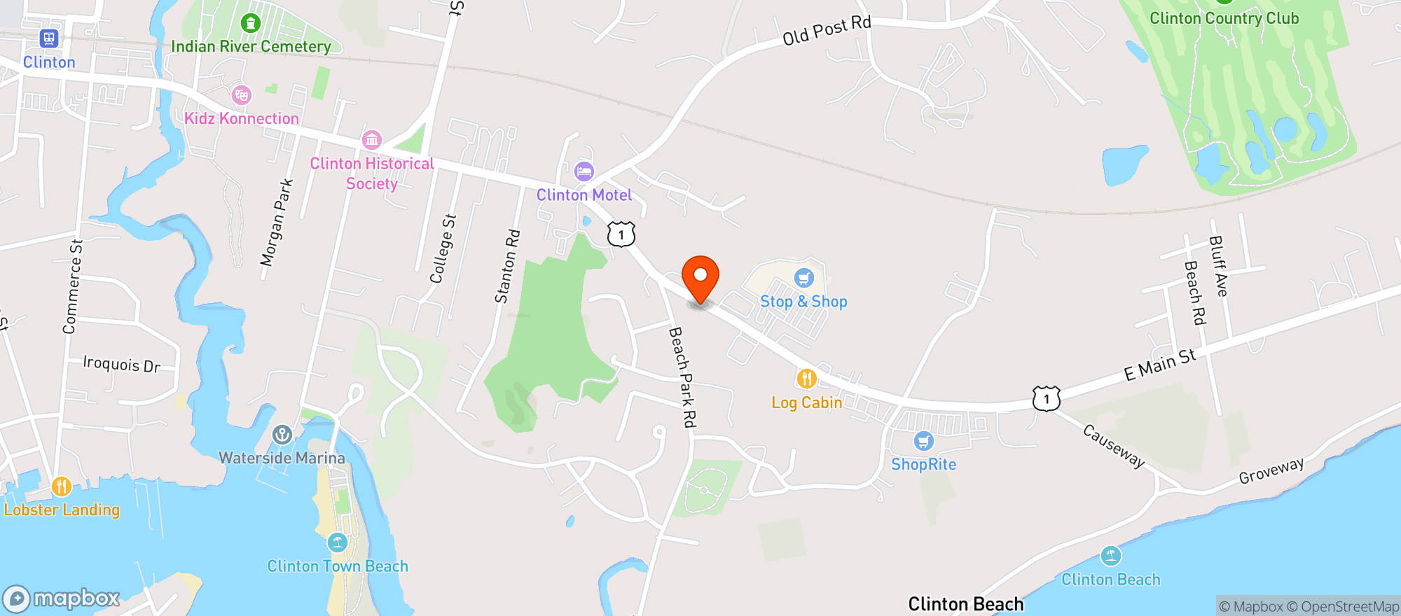 Map showing LIQUOR SHOPPE
