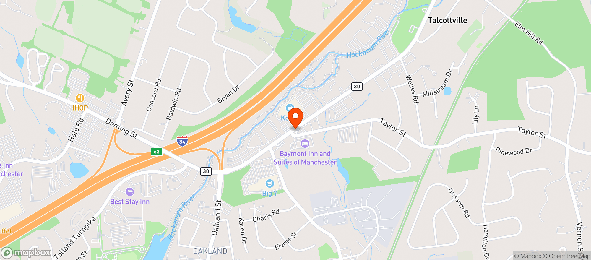 Map showing M & R Liquors