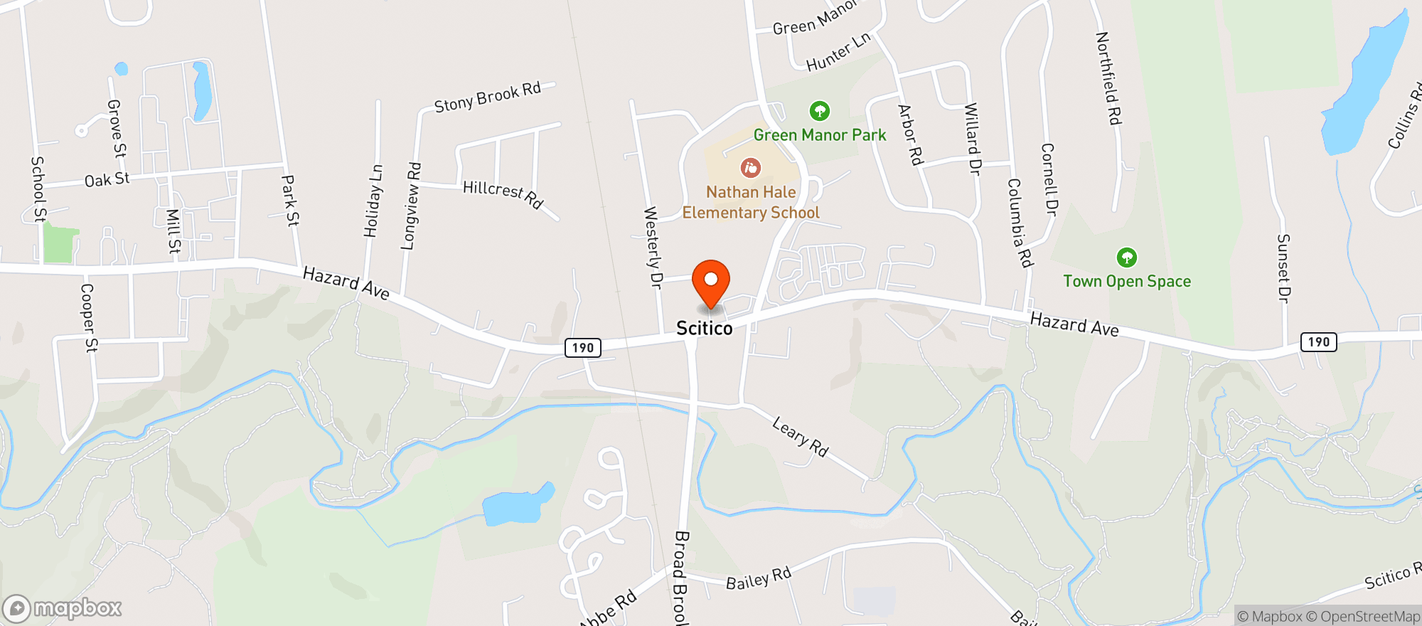 Map showing Dannys Pizza