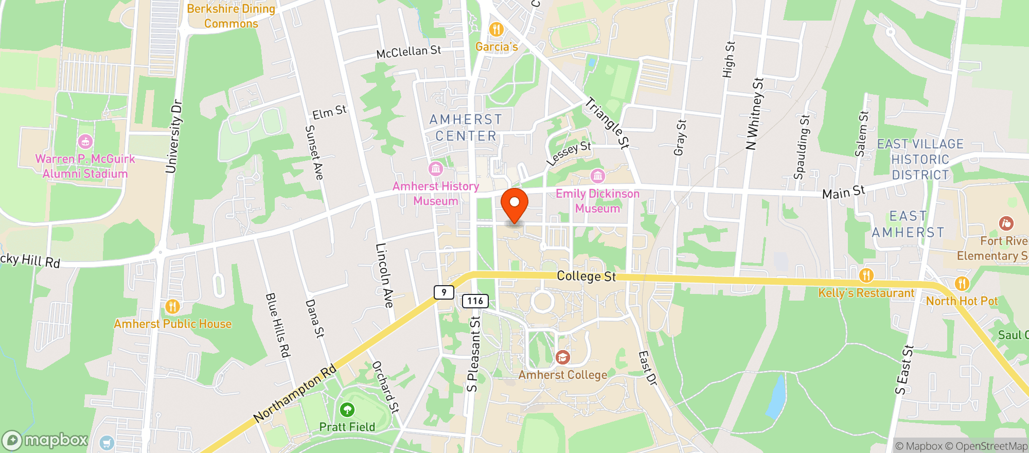 Map showing Inn On Boltwood