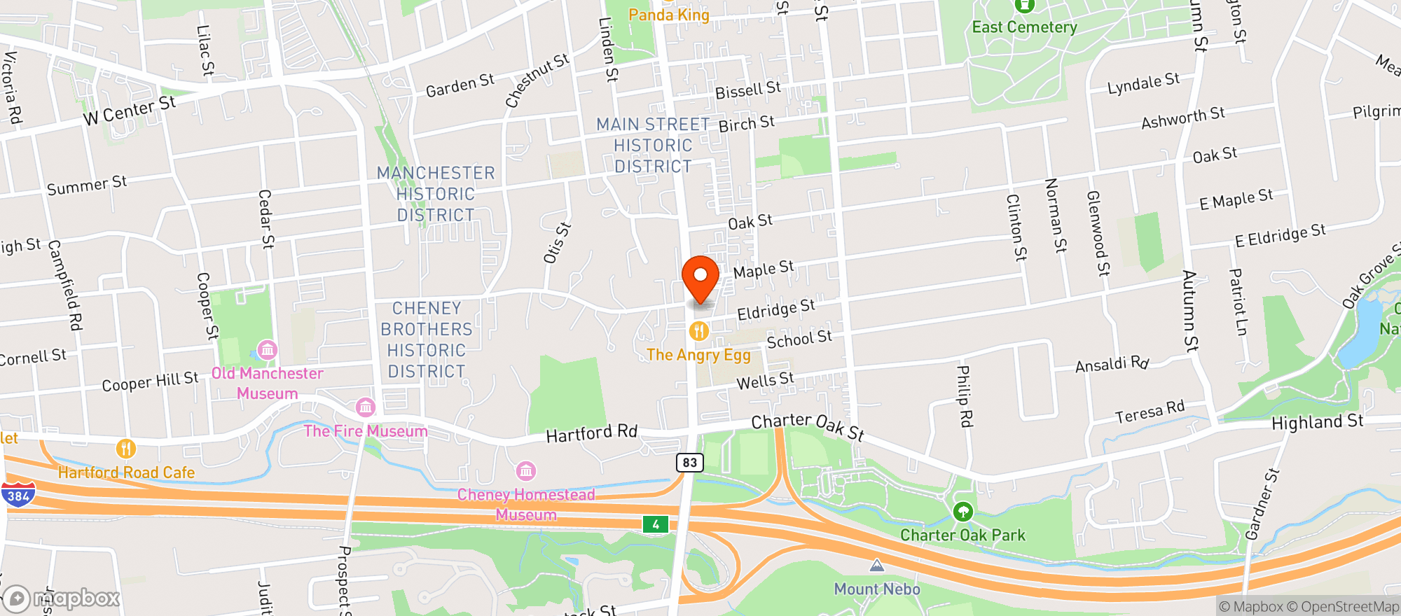 Map showing FOREST PACKAGE STORE