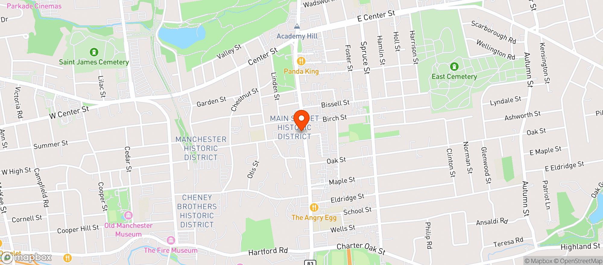 Map showing Smoke Zone