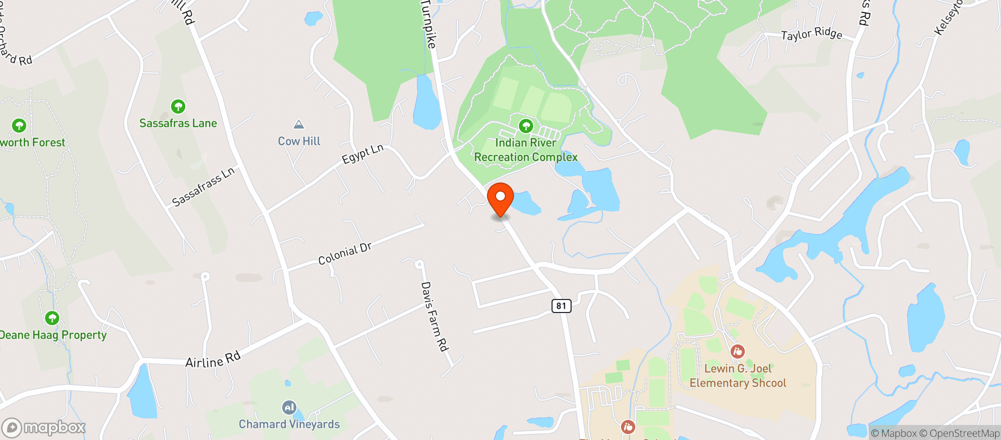 Map showing Glenwood Wine & Spirits