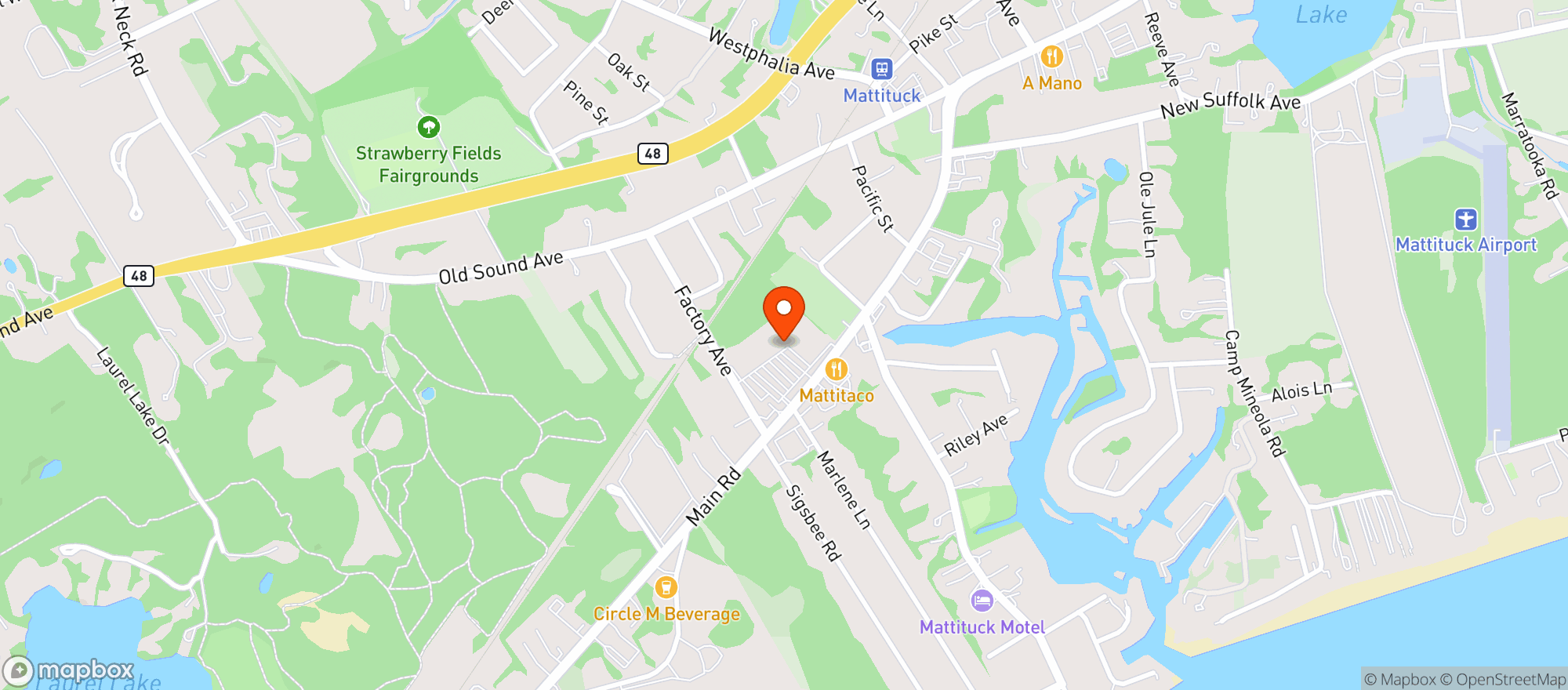 Map showing Vintage Mattituck