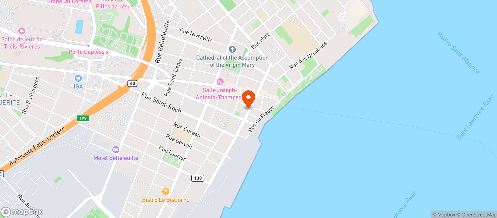 Map showing Marche Notre-Dame