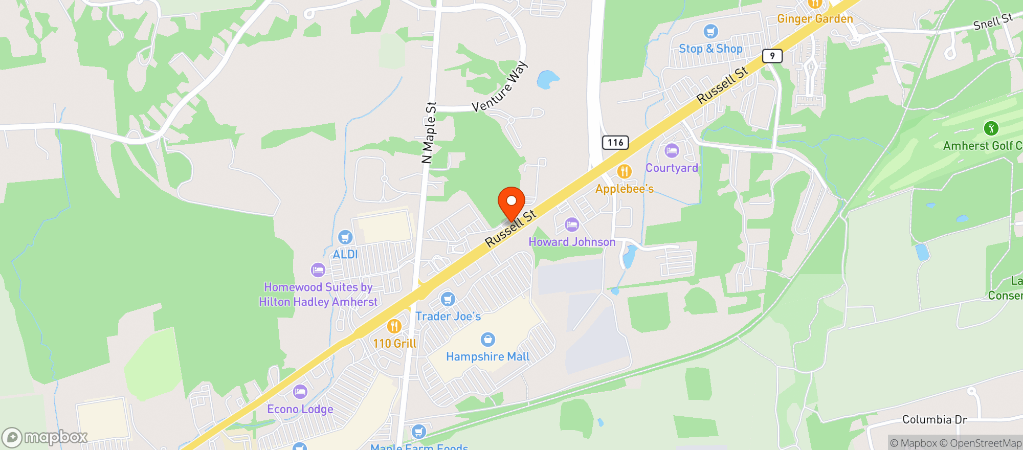 Map showing Stop & Shop - 0095 - Hadley