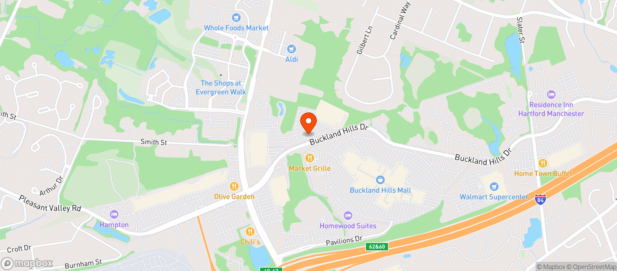 Map showing Vitamin Shoppe - Manchester
