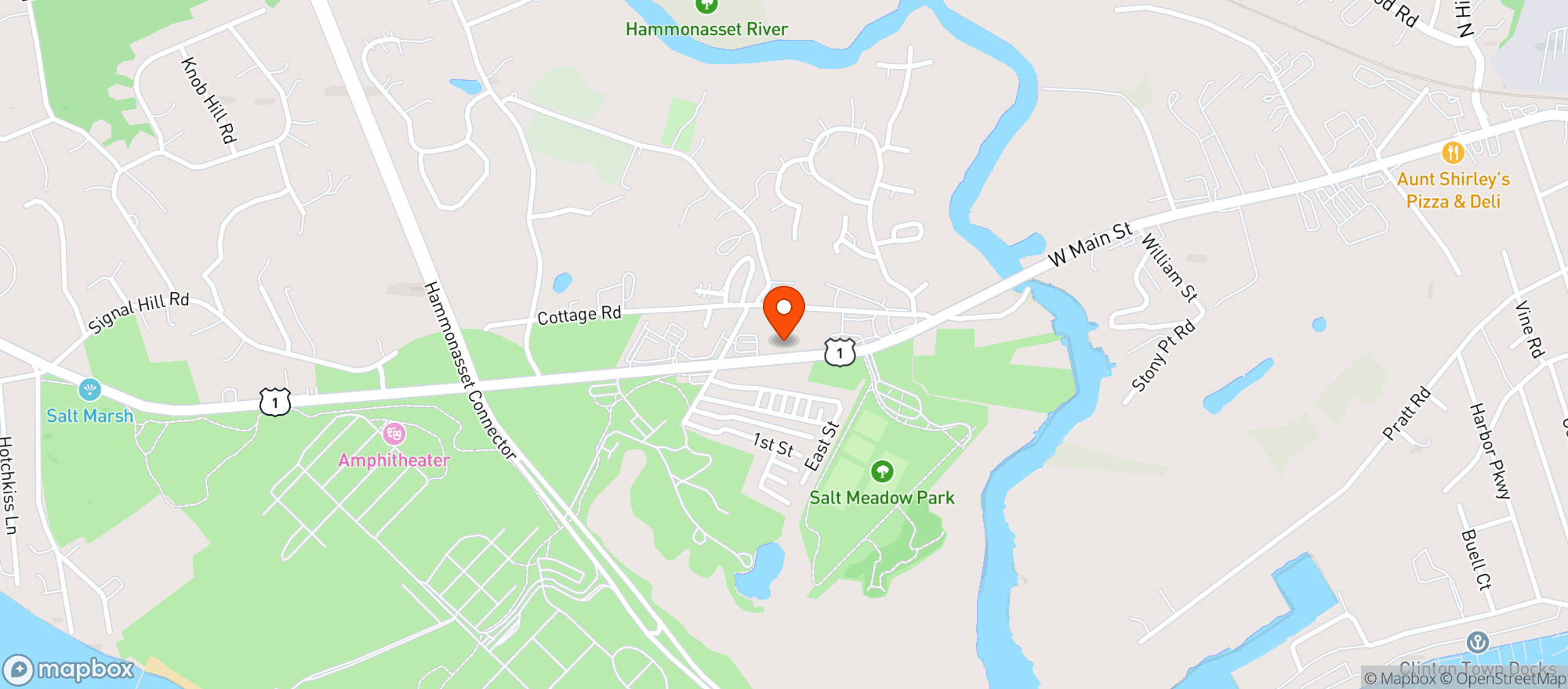 Map showing Hammonasset Package Store