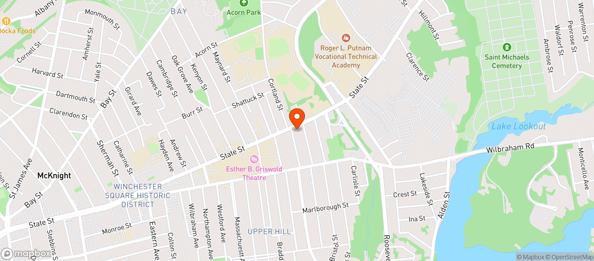 Map showing J & J Package Store