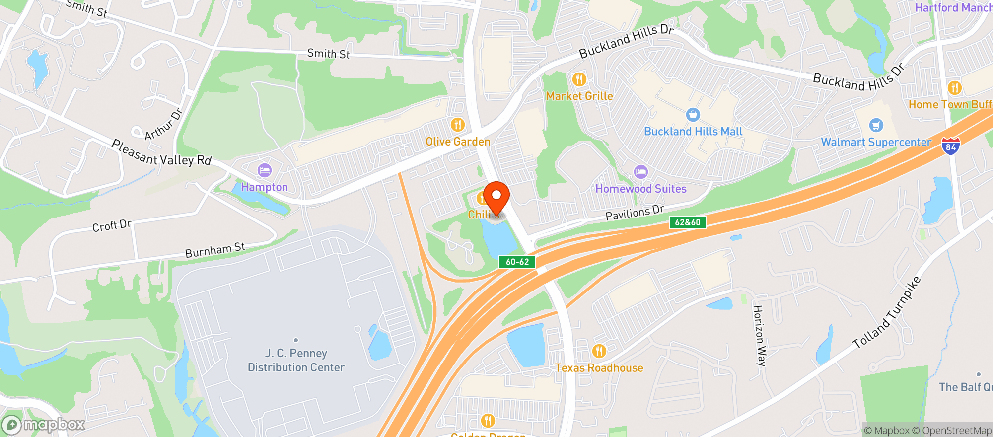 Map showing Curaleaf Manchester