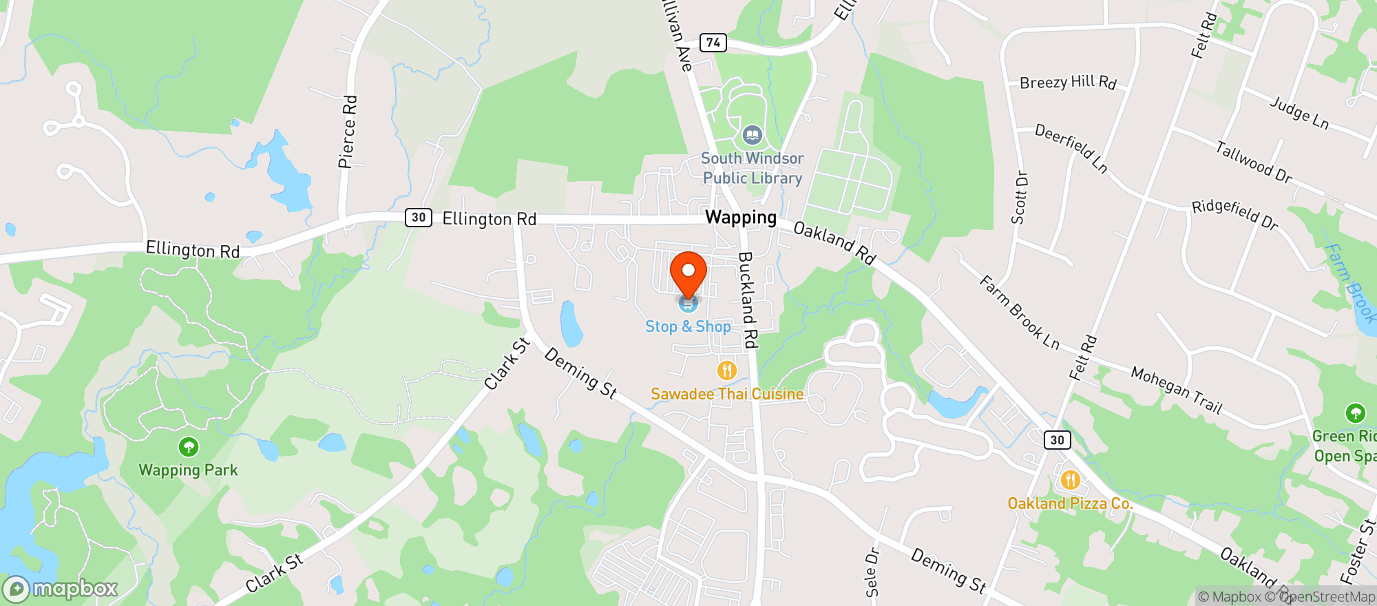 Map showing Stop & Shop - 0699 - South Windsor