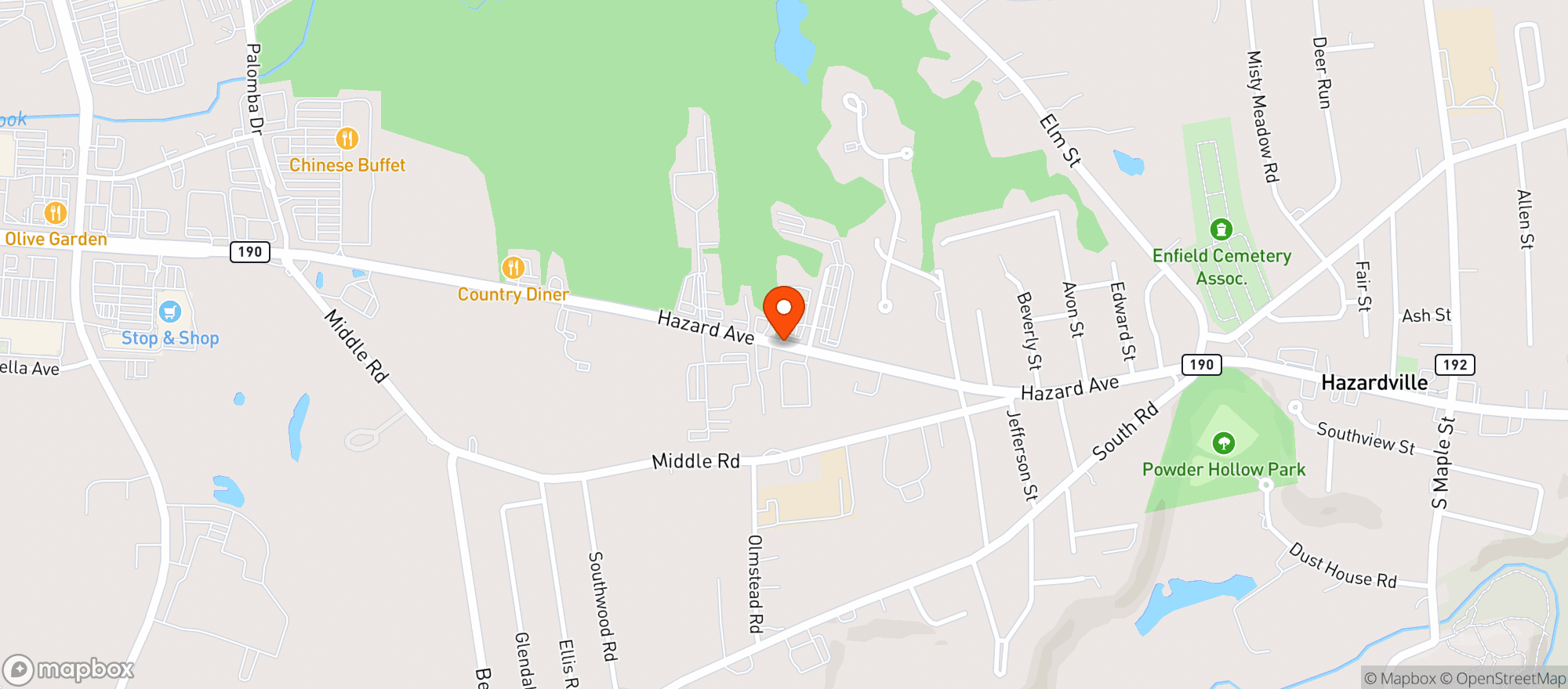 Map showing Lulus Pizzeria & Family