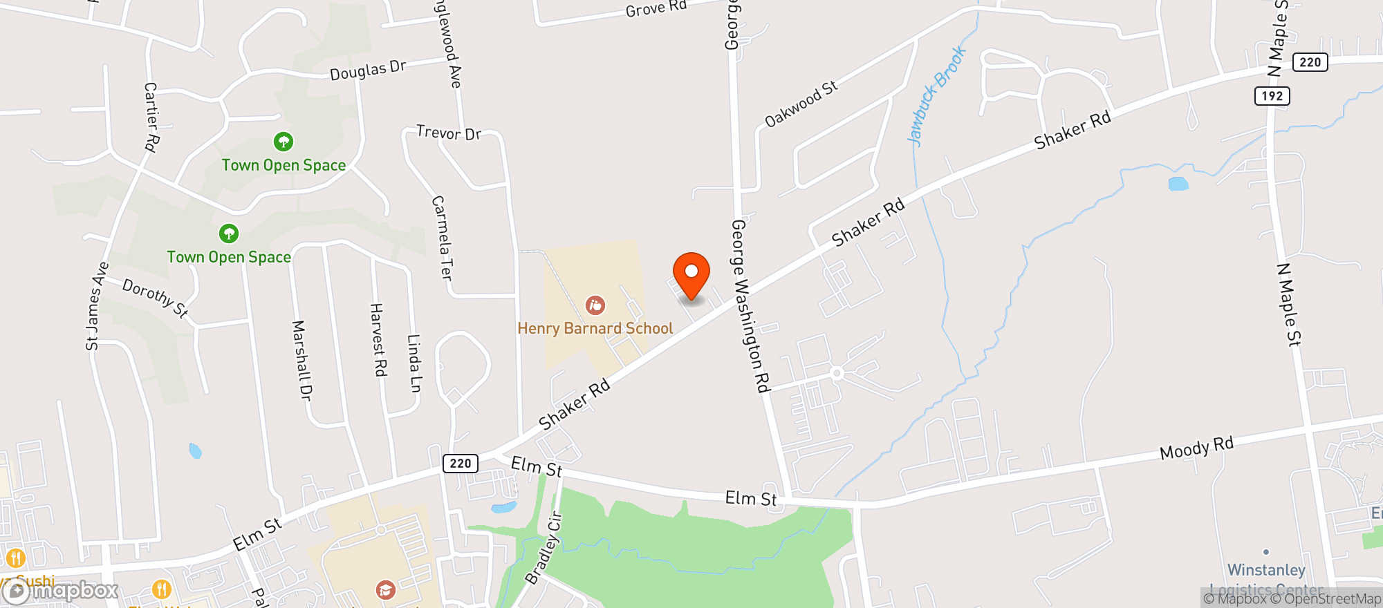 Map showing Brownes Memorial Chapels