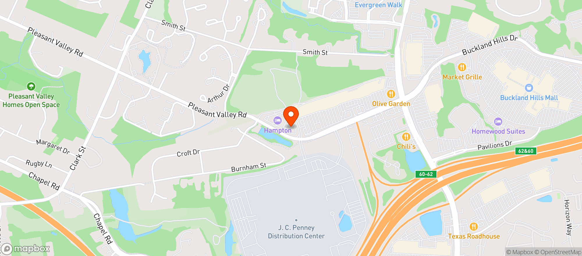 Map showing Artisanal Burger Company