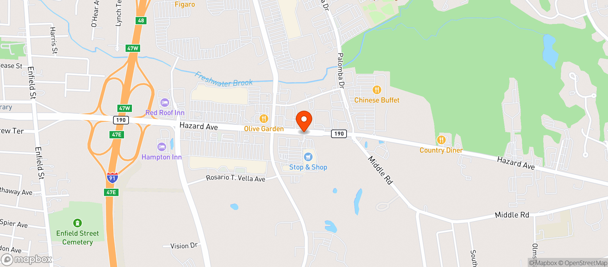 Map showing Stop & Shop