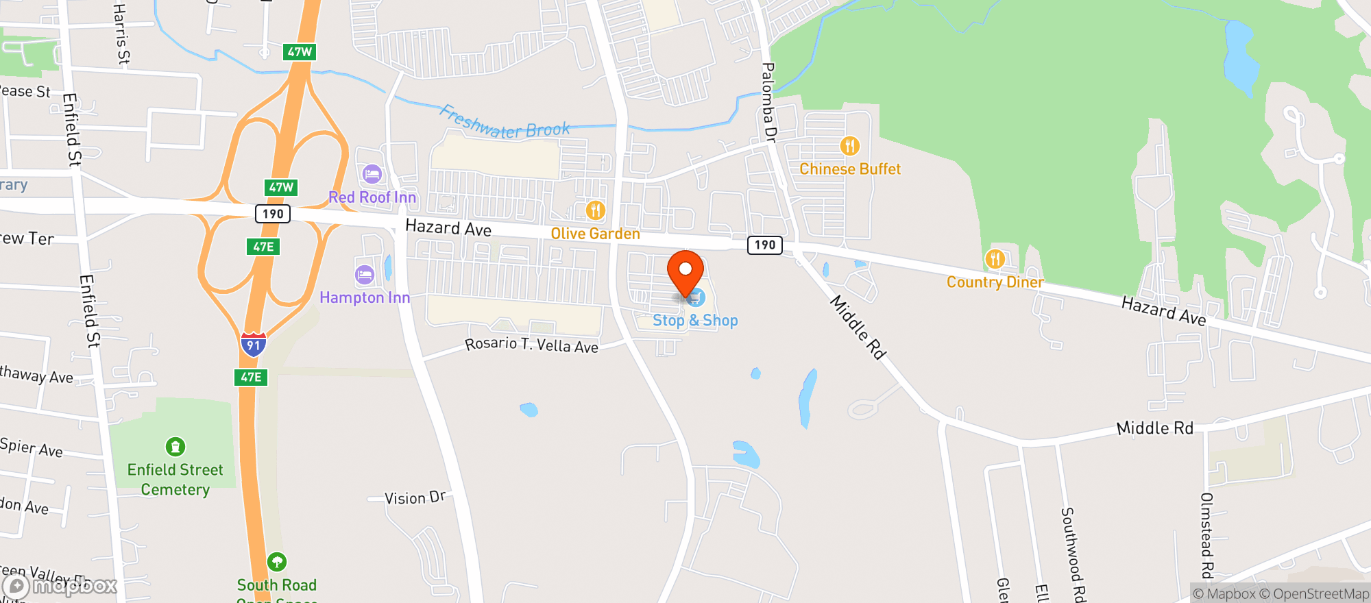 Map showing Harry S Discount Liquor