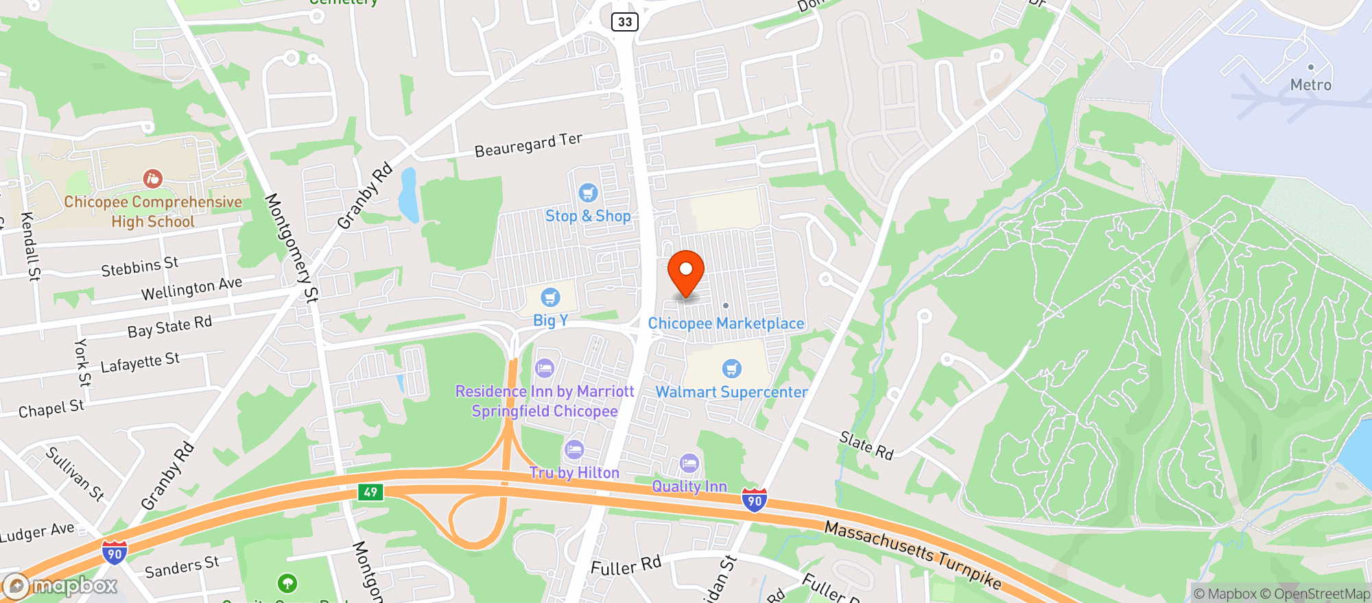 Map showing Plaza Liquors