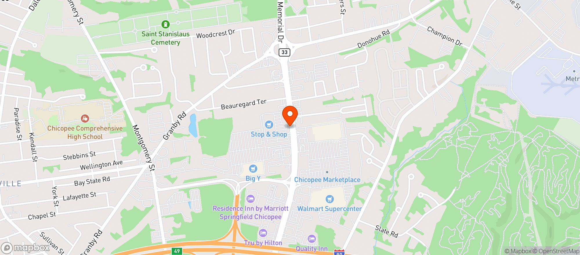 Map showing Stop & Shop
