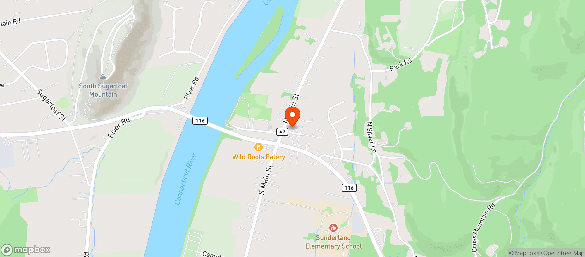 Map showing Blue Heron