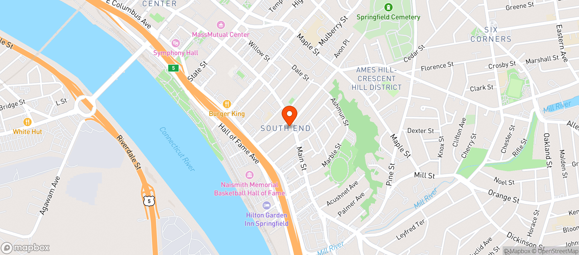 Map showing Crazy Andys Liquors