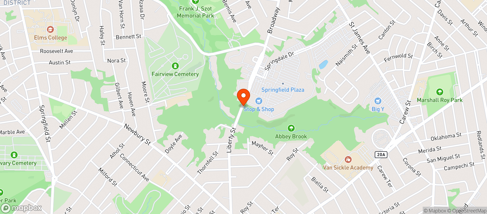 Map showing Stop & Shop