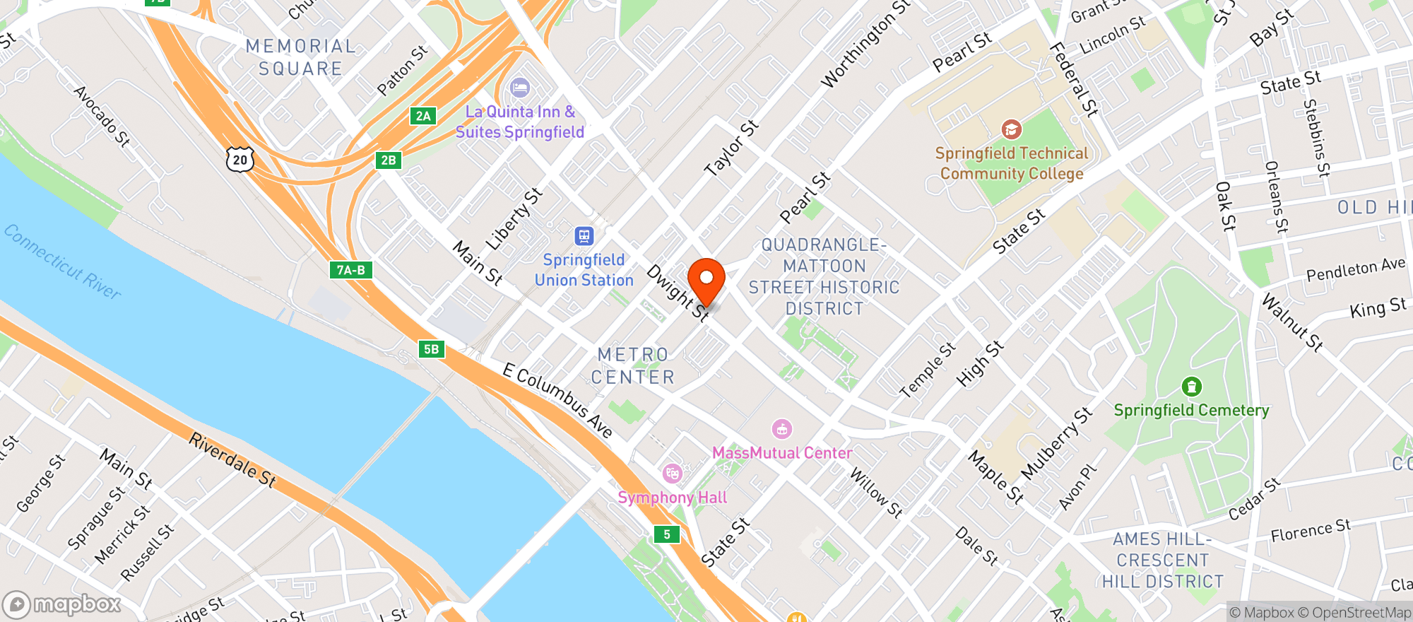 Map showing Center Stage