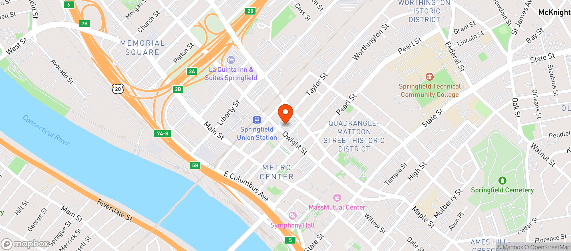 Map showing Smokey Joes Cigar Lounge