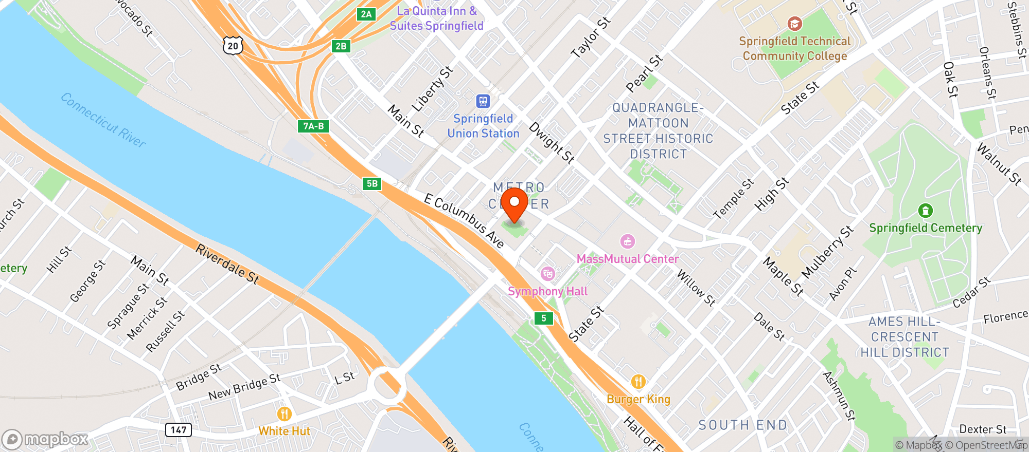 Map showing White Lion Brewing