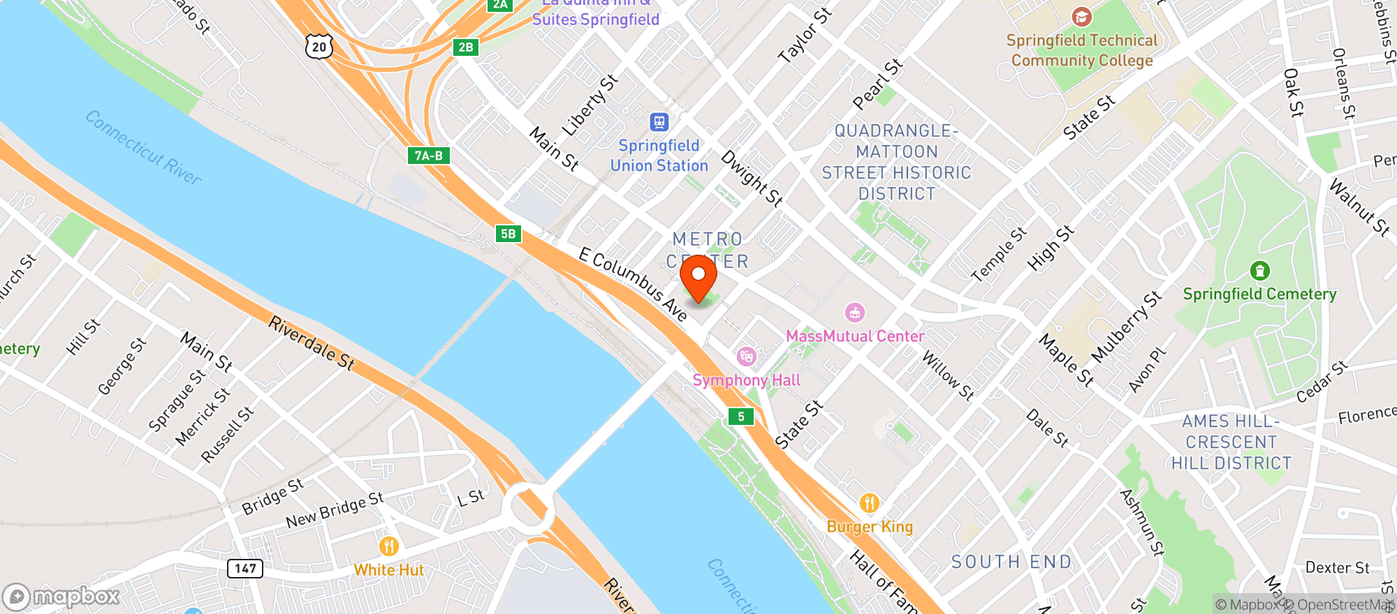Map showing Marriott