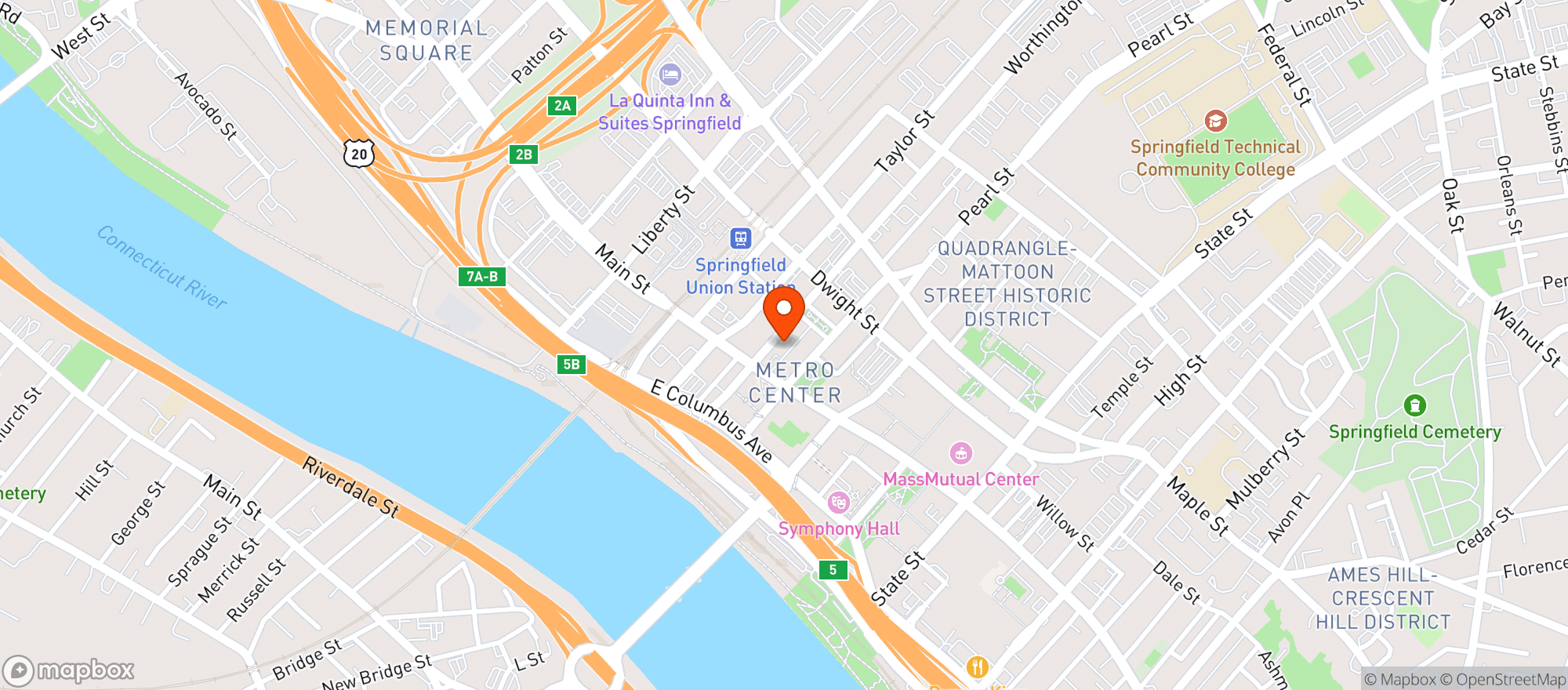Map showing Smith Billiards
