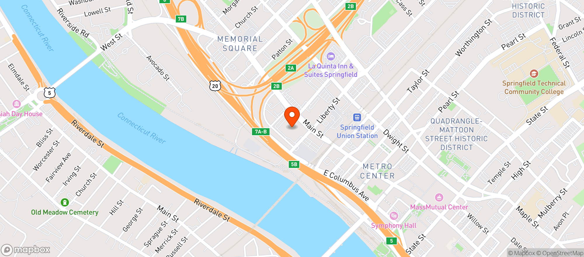 Map showing 6 Bricks - Springfield