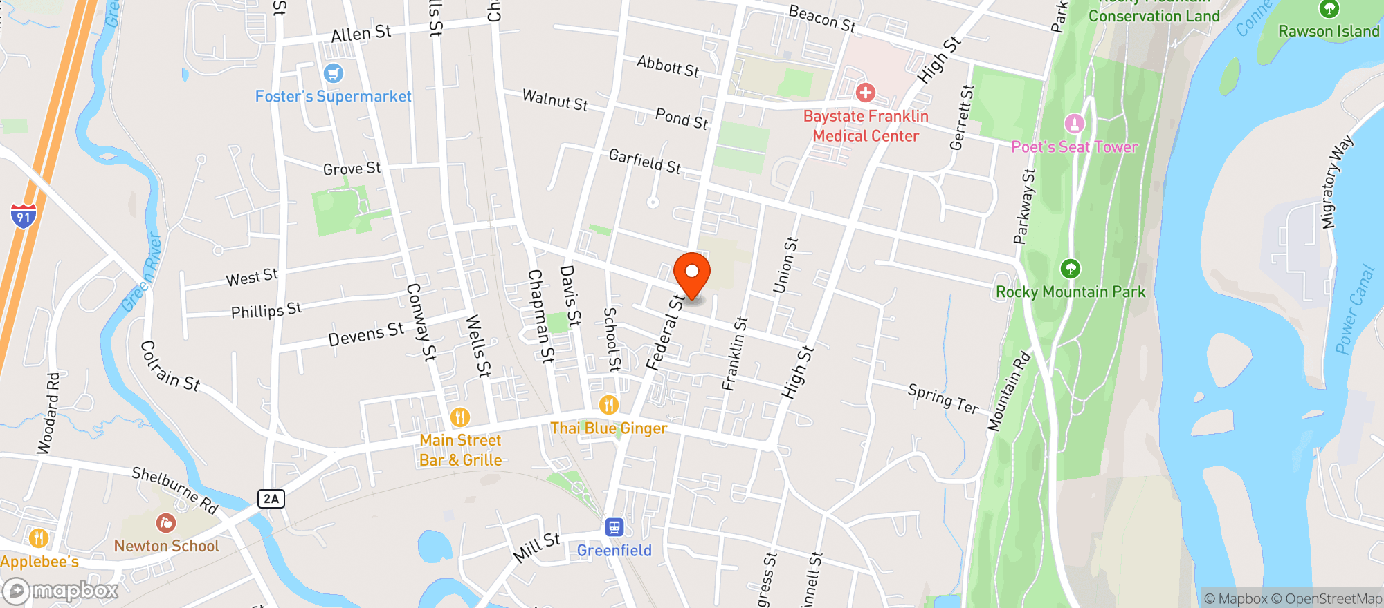 Map showing Elks Lodge