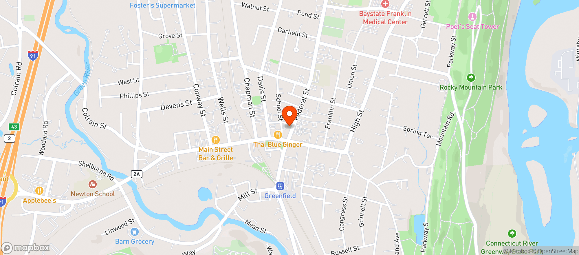 Map showing Peoples Pint