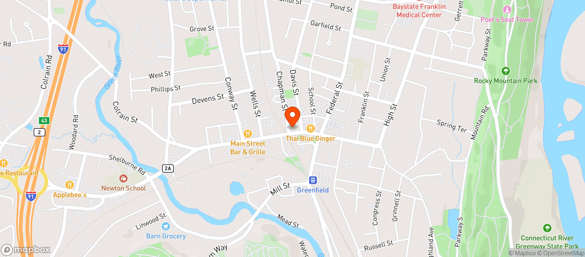Map showing Posadas Tavern