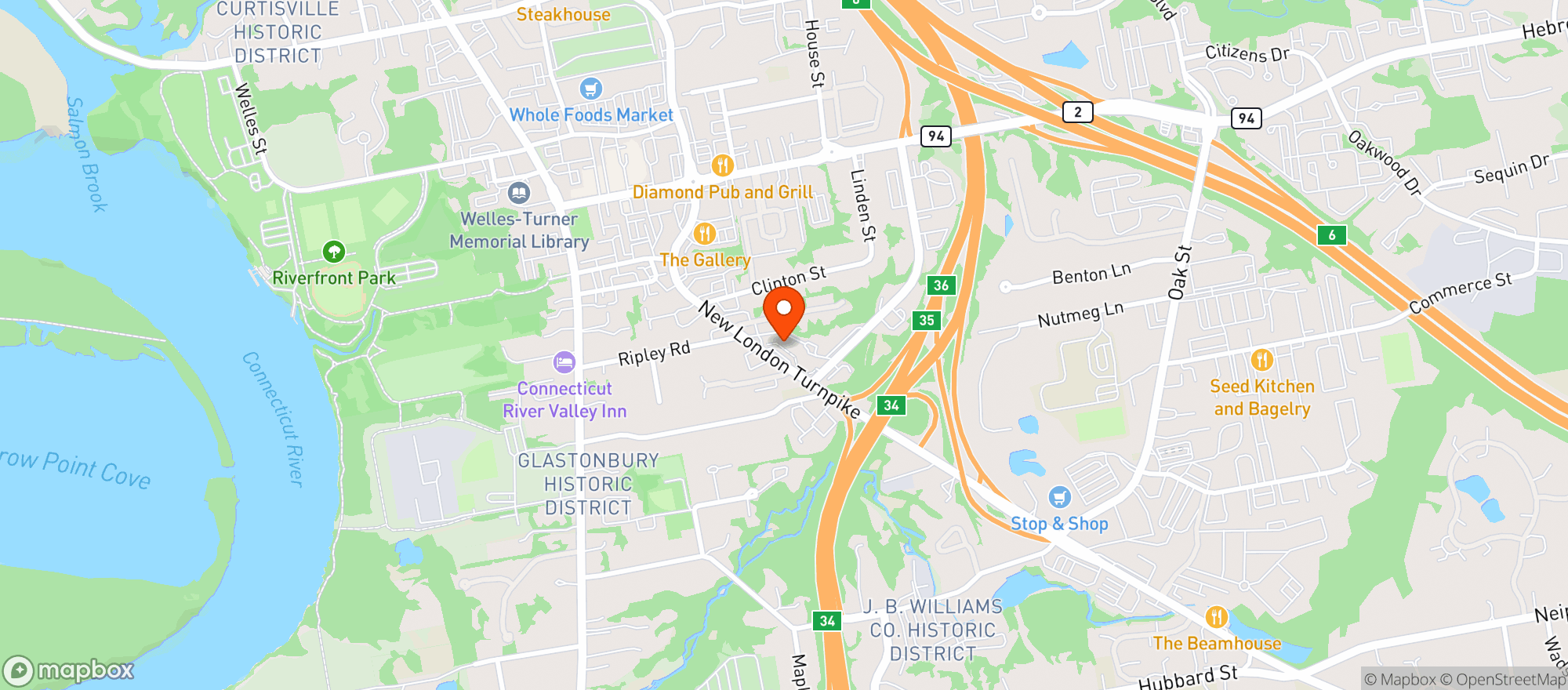 Map showing One Stop Spirit Shop