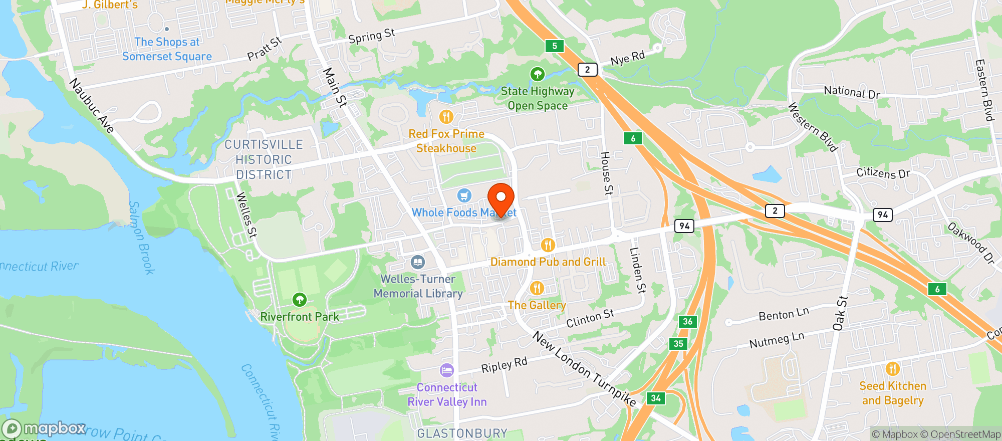 Map showing Gnc