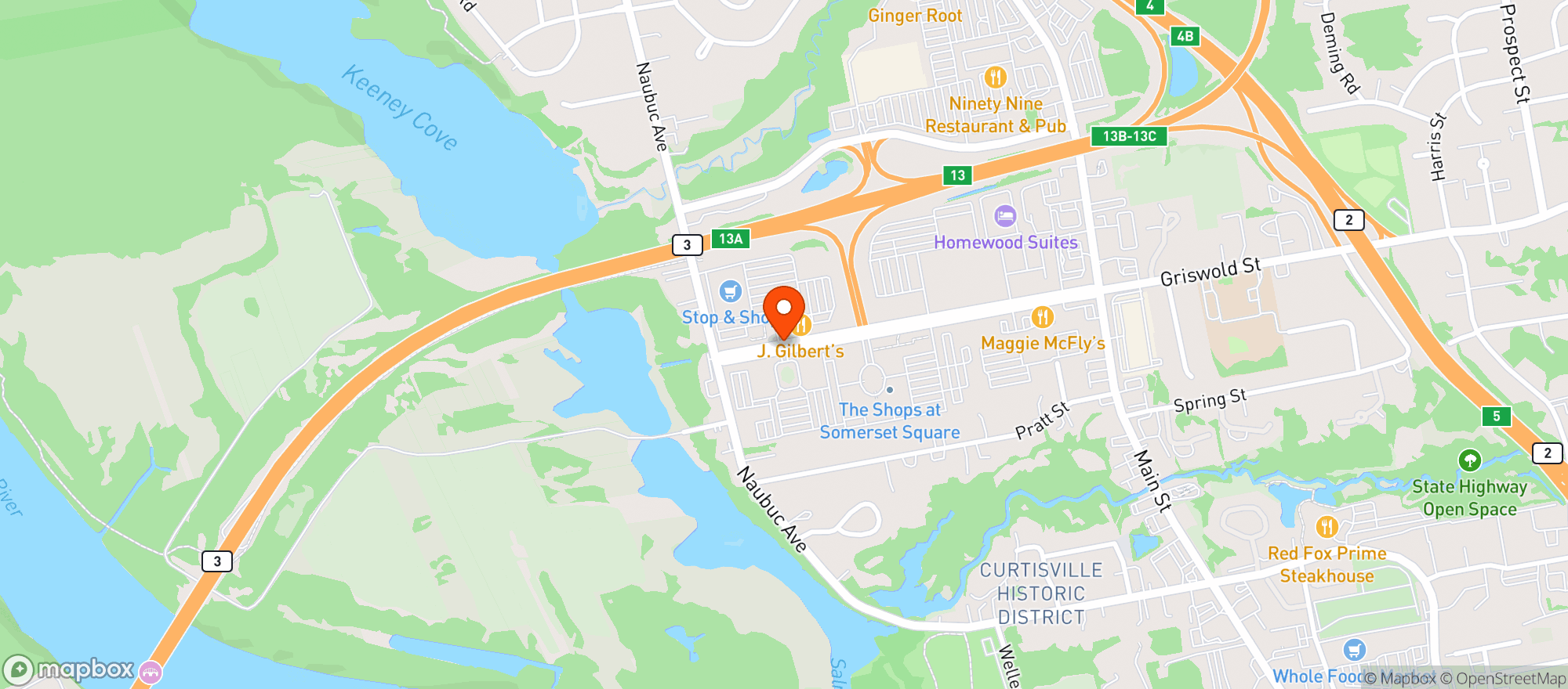 Map showing Stop & Shop