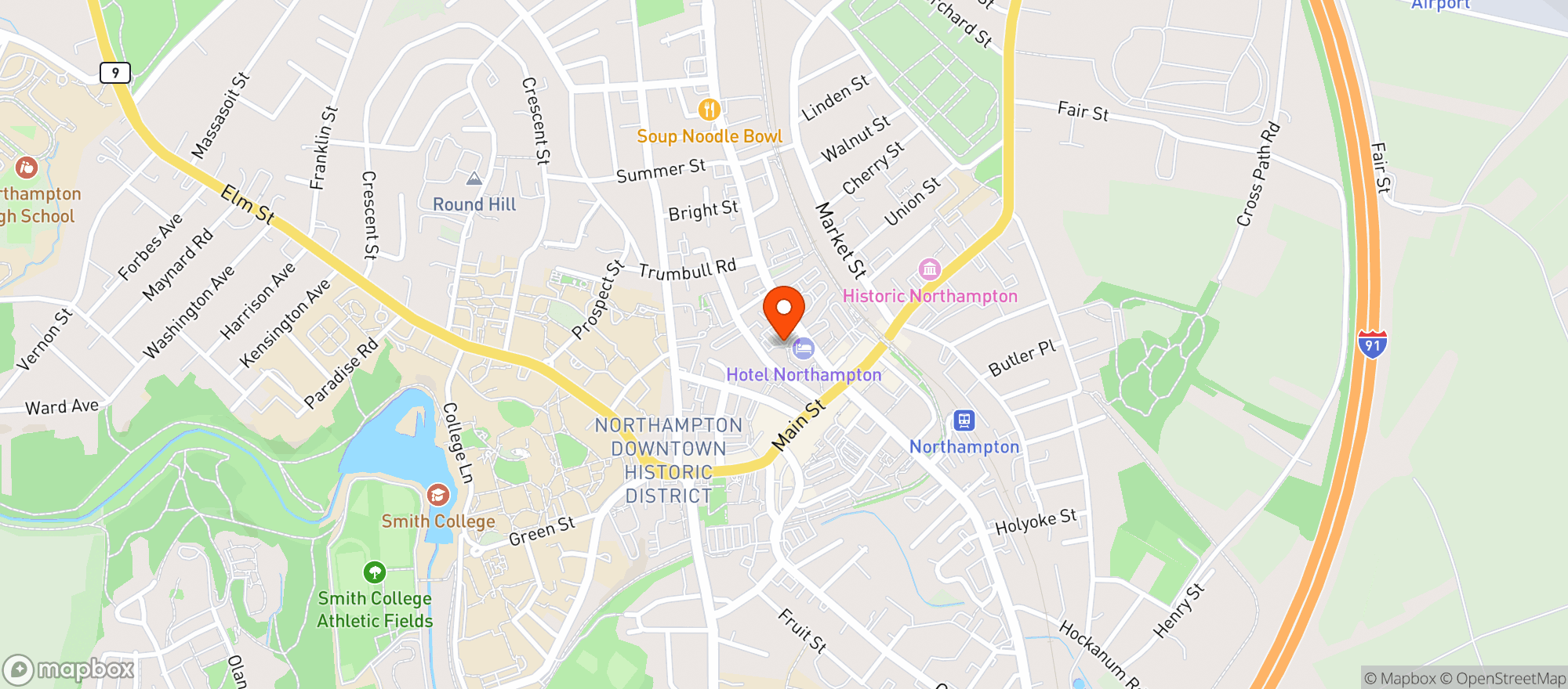 Map showing Hotel Northampton