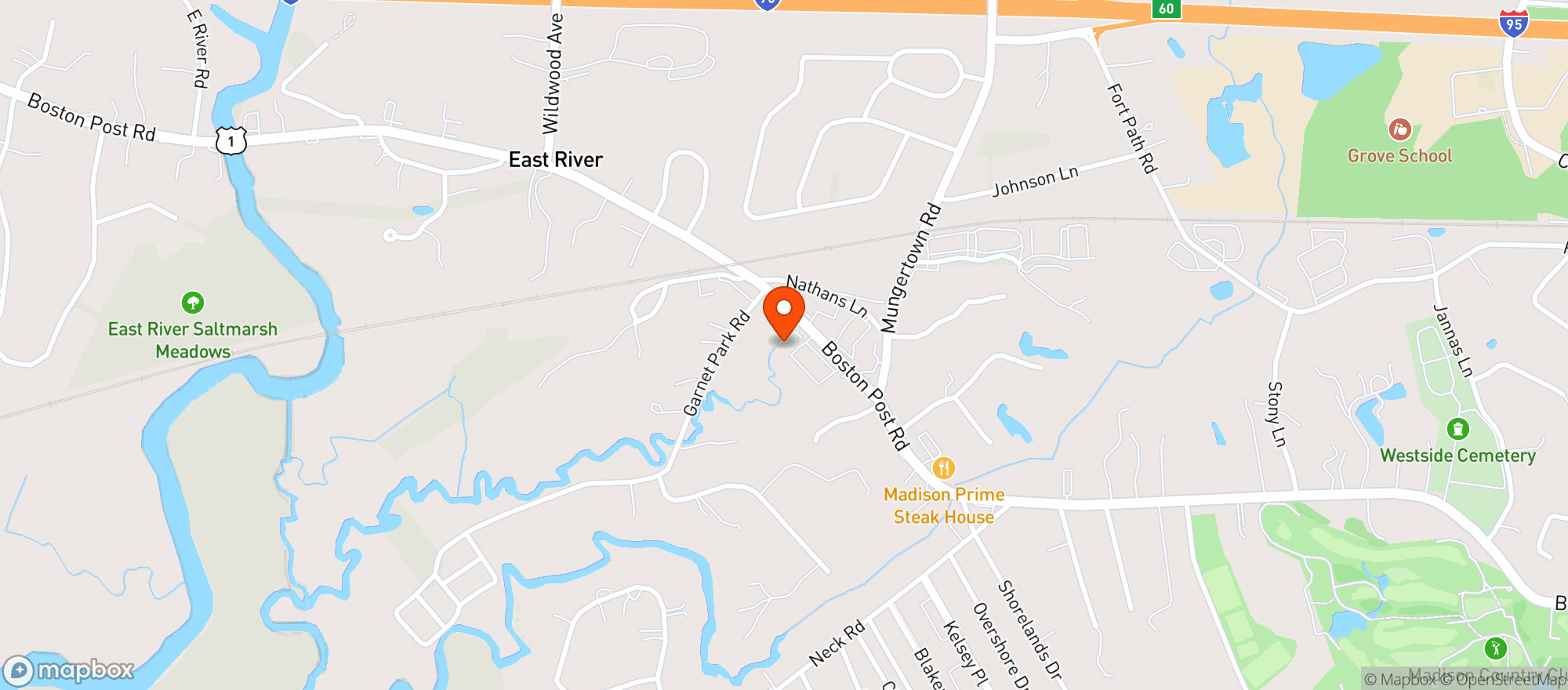 Map showing Madison Wine Exchange