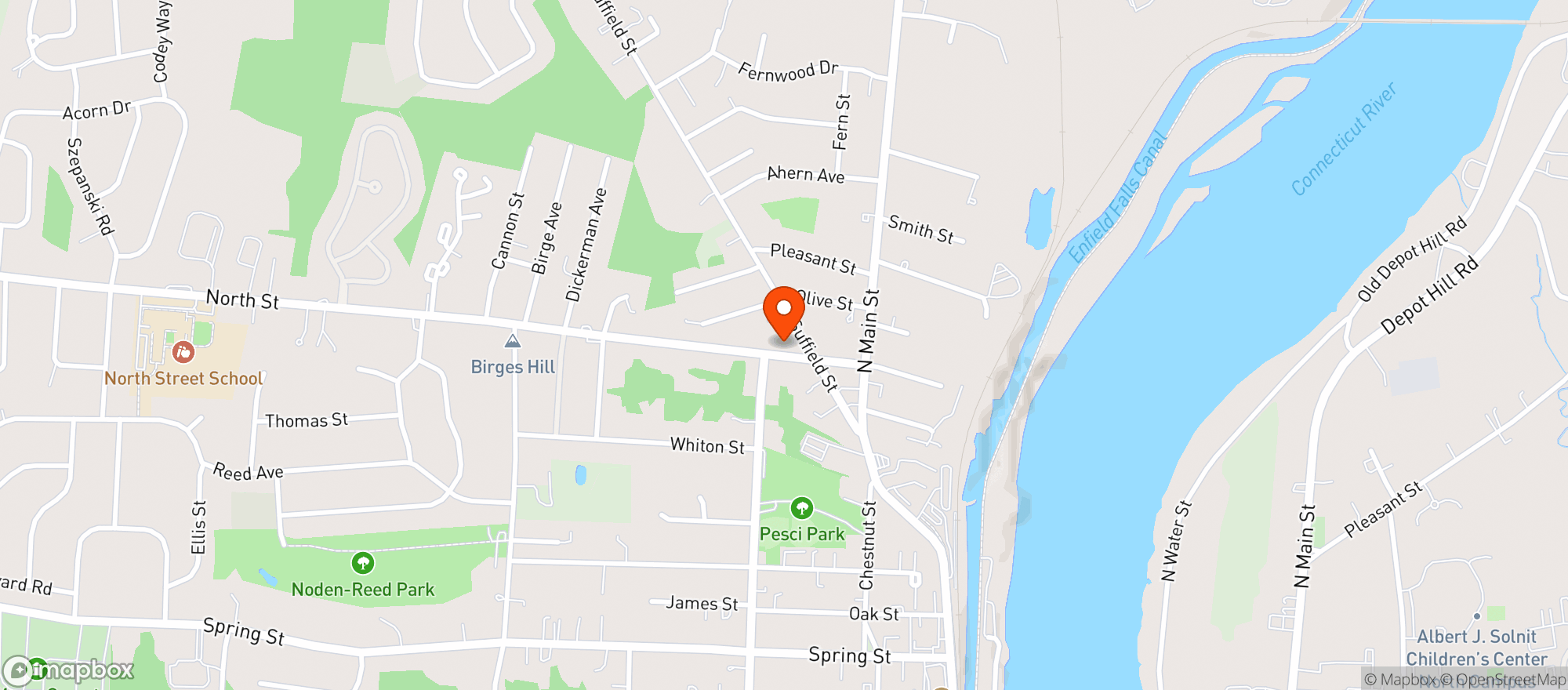 Map showing Clay Hill Package Store