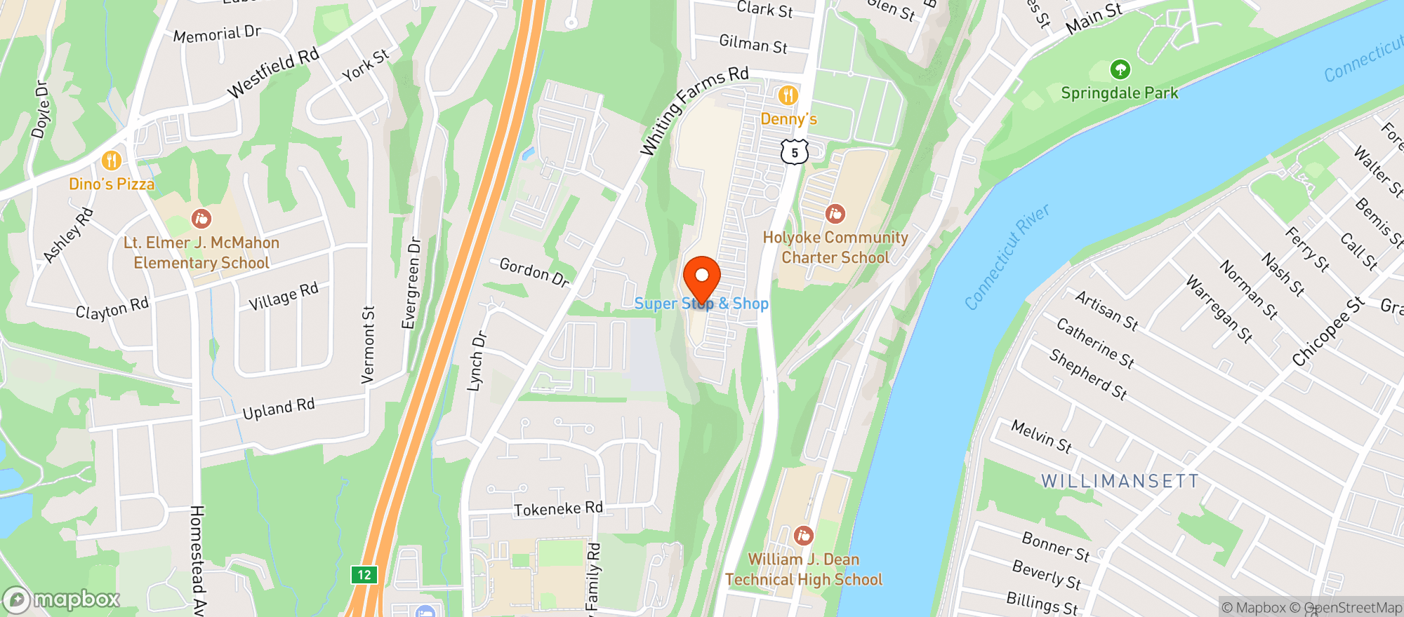 Map showing Stop & Shop