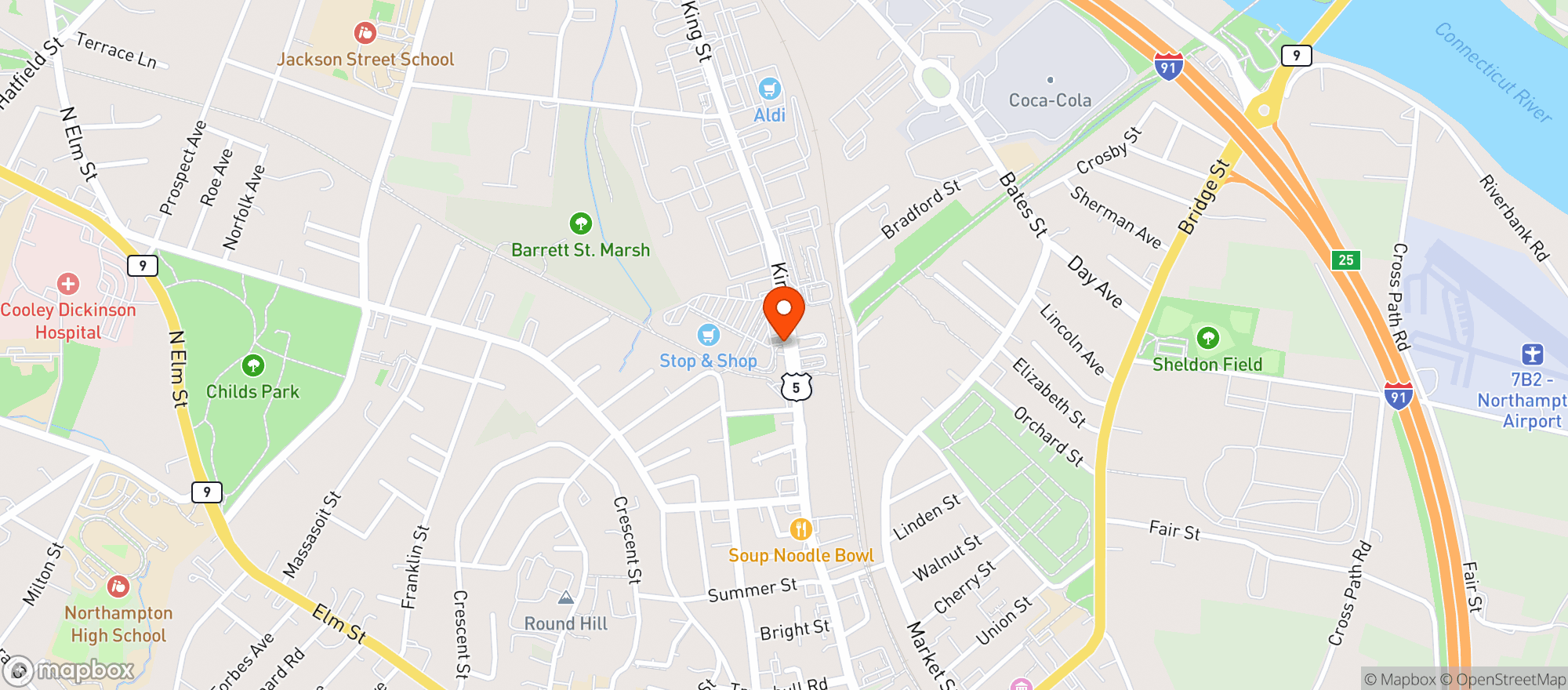 Map showing STOP & SHOP