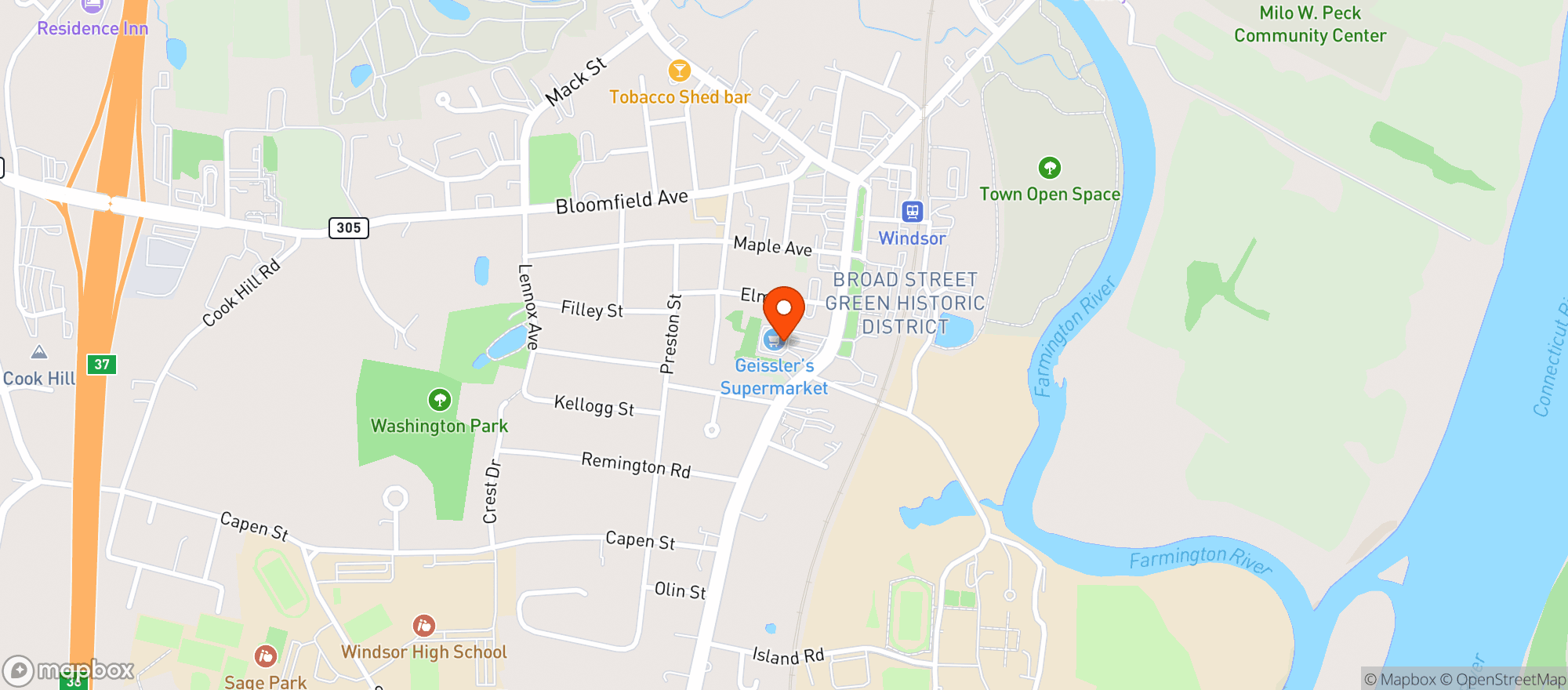 Map showing Geisslers Supermarket