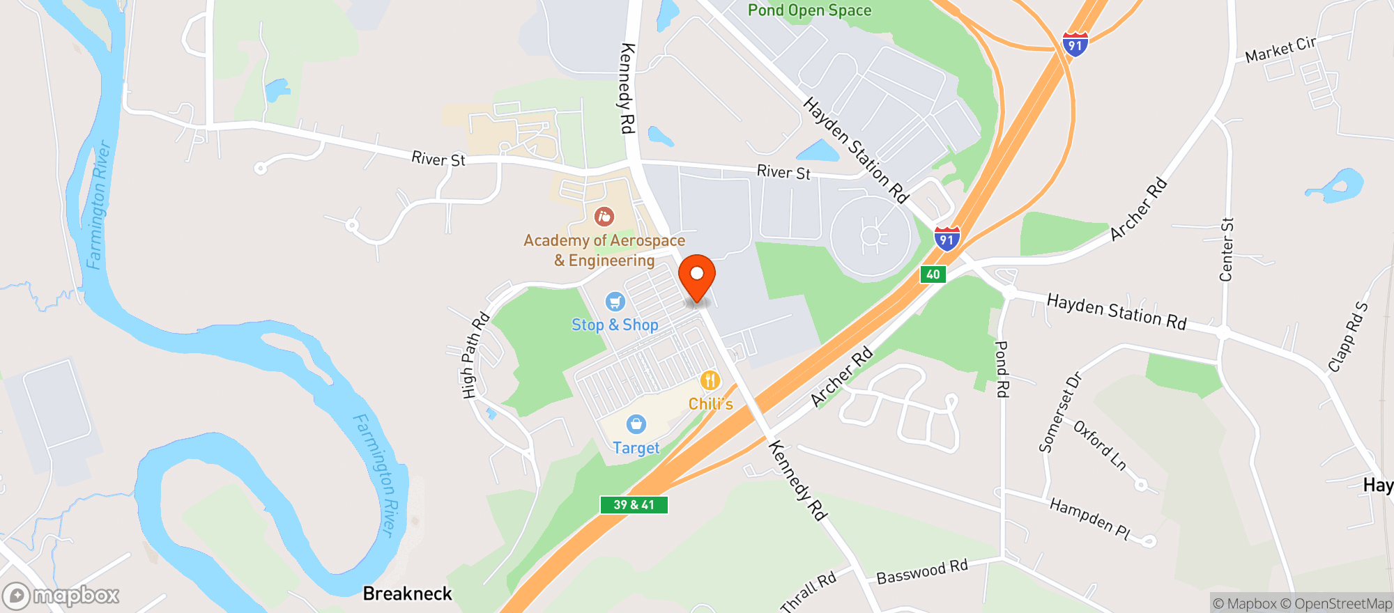 Map showing Target